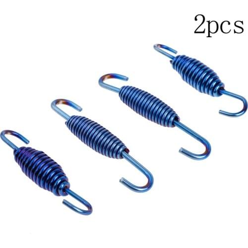 2pcs 55mm/68mm Motorcycle Exhaust Pipe Muffler Mounting Spring Hooks Link Pipes