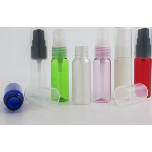 20ml Refillable Plastic Clear Blue white Red Green Bottle Pump Facial Cleanser liquid Soap Dispenser Foam Cream Lotion bottle