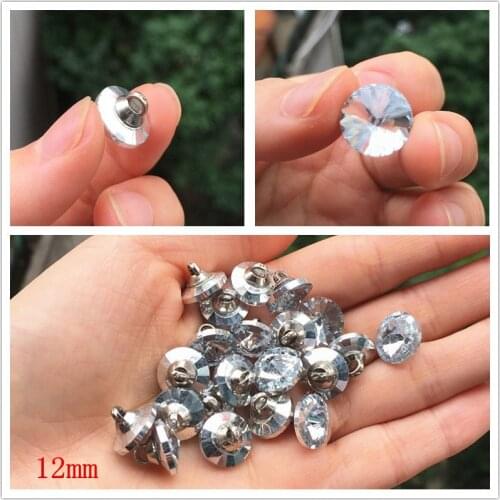 20pcs High-grade Crystal gemstone buttons Sewing buttons for shirt Crystal glass buttons for garments Sewing Accessories 12mm