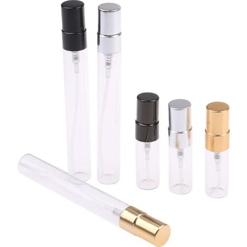 3/10ml Empty Clear Glass Spray Bottle Atomiser Refillable Perfume Container