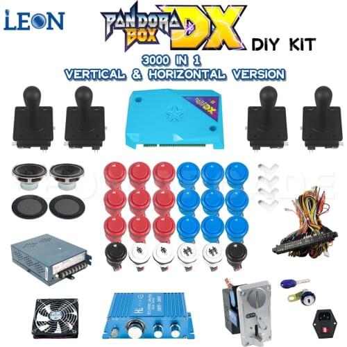3 Side Cocktail Table Arcade Machine Vertical Horizontal 3000 In 1 Retro Arcade Game Pandora Kit American Button Arcade Joystick