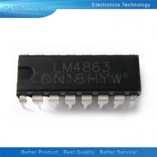 5pcs/lot LM4863D LM4863N LM4863 DIP-16 In Stock