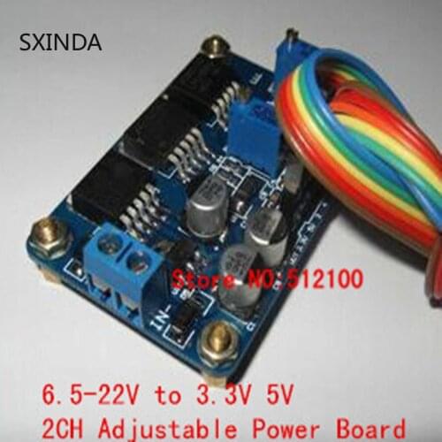 5PCS 6.5-22V to 3.3V 5V 2CH Adjustable Power Board DC-DC Converter Satellite Finder Power Supply