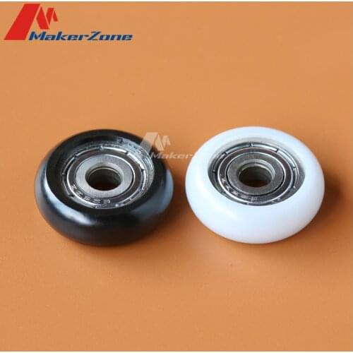 9PCS 625ZZ POM Bearings Passive Round Roller Wheel with Kossel Nylon Plastic Wheel 5x21.5x7mm for 3D Printer Parts