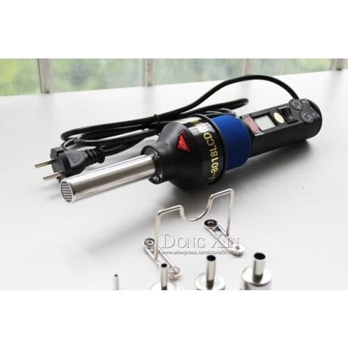 AC 220V 450 degree Celsius 450W LCD Soldering Station Hot Air Gun ICs For BGA Nozzle ED1009