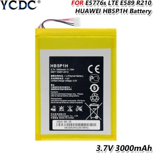 3000mAh HB5P1H Mobile Phone battery for Huawei LTE E5776s E589 R210 E5776S-22 32 501 601 860 922 Replacement Lithium Battery