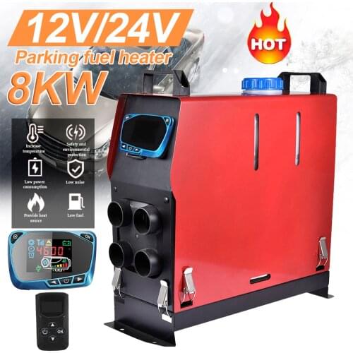 8KW Car Fuel Diesel Heater Auto 12V 24V Parking Fuel Heater Compact Car Air Interior for Vehicle Heater with Remote Control