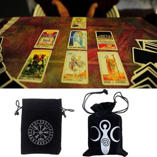 Velvet Moon Phase Goddess Tarots Storage Bag Rune Board Game Card Package 7"x5" A0KA