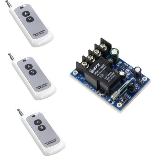 DC 12-48V RF Wireless Remote Control Switch Wireless Remote Power ON/OFF 1CH Relay Module 40A Receiver Transmitter