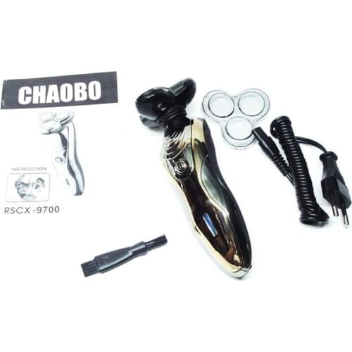 Chaobo RSCX-9700 3 Heads Washable Shaver 3D Floating Triple Blade Electric Rechargeable Wireless Shaving Razors