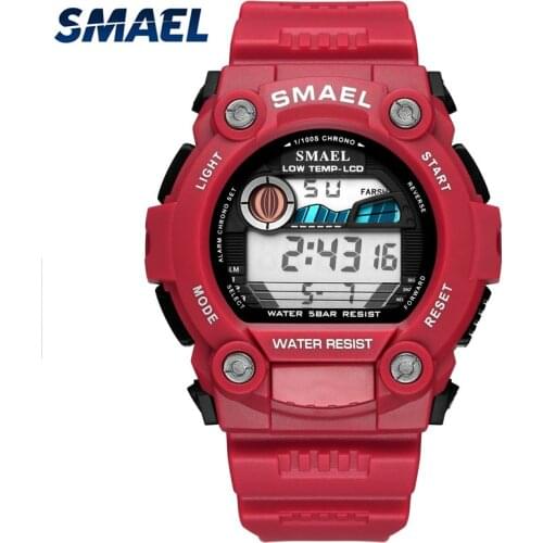 SMAEL Mens Sports Watches Dive 50m Waterproof Digital LED Military Watch Men Fashion Casual Electronics Wristwatches relogio