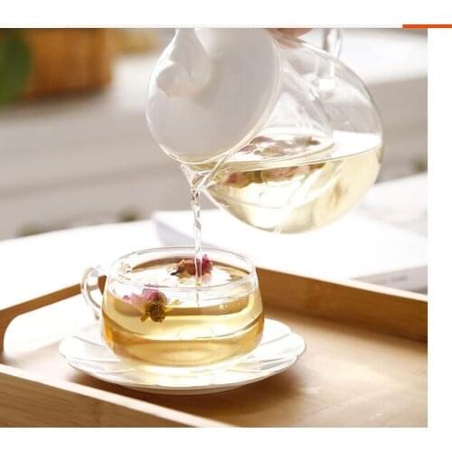 Tea ceramic glass tea set summer and summer tea fruit teapot