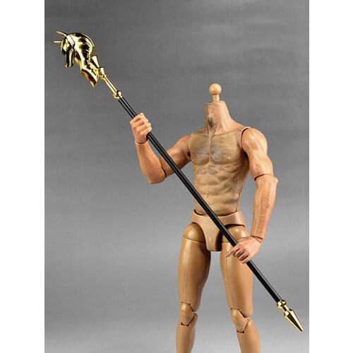 About 31cm 1/6 Scale Miniature Weapon Model Magician Magic Wand King Power Staff 12'' Action Figure Toy Model Scene Accessories