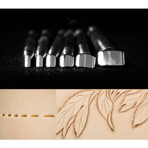 Leather carving tool for veg tanned leather DIY Handmade Stainless Steel Cowhide Printed Tools Smooth Knock engraving stamp