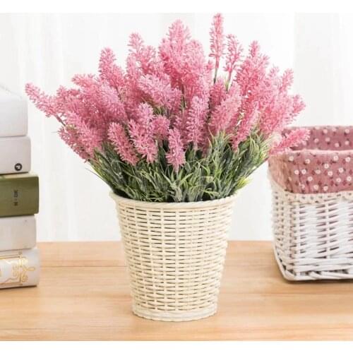 1 Piece Plastic Artificial Flower Decor Faux Fake Lavender Plant Decoration For Wedding Engagement Party Events Accessories