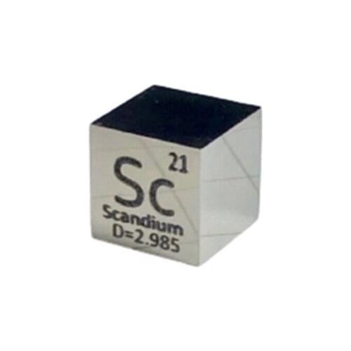 Scandium Sc Cube metal Polished Element Collection Silicon Target Science Experiment 10x10x10mm Sc for Research and Development