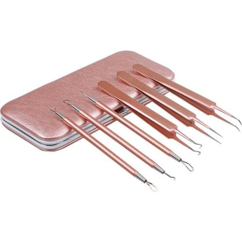 Stainless Steel Facial Acne Blackhead Remover Needles Extractor Pimple Blemish Comedone Removal Kit Double Head Face Care Tool