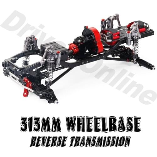 New 1:10 RC Rock Crawler All Metal Chassis Builders Kit 313mm 12.3" Wheelbase with Reverse Transmission Metal Axle