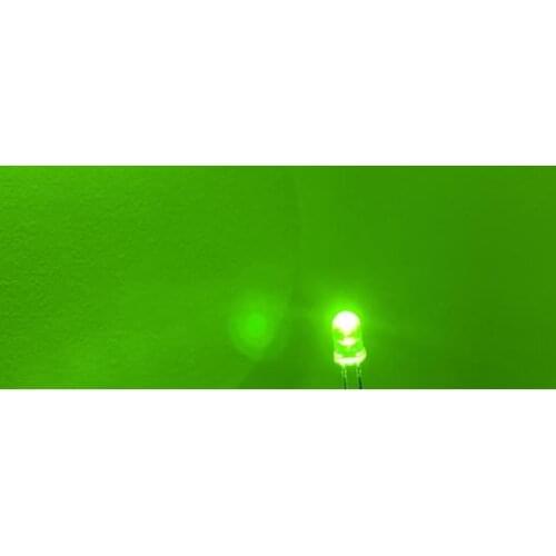 OEM Through hole 550nm 555nm 5mm green led diode 3-3.3v