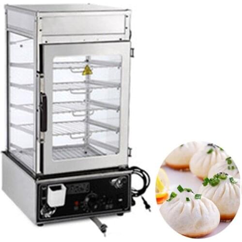 Steam Bun Machine Commercial Steamed Bun Cabinet Showcase Electric Bun Steamer For Steamed Buns Heat Preservation Cabinet