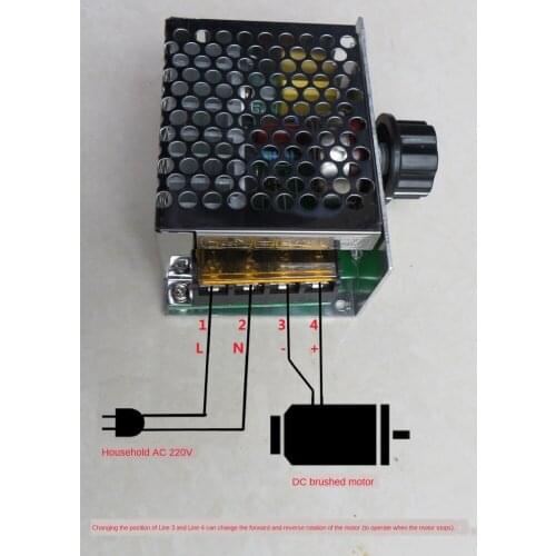 220V brushed DC motor speed regulator, driver stepless speed regulation voltage switch, motor thyristor speed regulator
