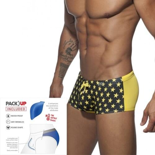 SHAOHANJUJIA Men's White Swimming Trunks