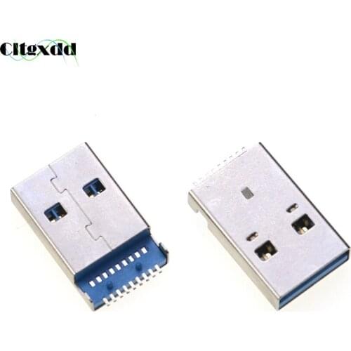 Cltgxdd 2~10PCS USB 3.0 A Type Male Plug Connector High-speed Data Transmission USB 3.0 Jack Charging Socket Soldering