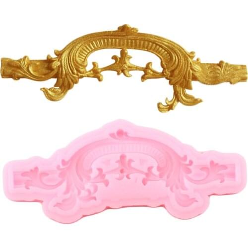 Sugarcraft Flower Cake Border Silicone Mold DIY Relief Leaves Fondant Cake Decorating Tools Candy Clay Chocolate Gumpaste Moulds