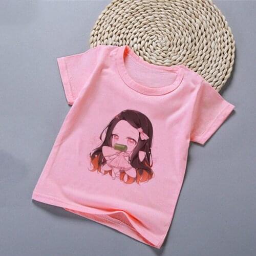Streetwear Baby Girl Shirts Anime Girls Clothes Demon Slayer Boys T Shirts Kids Tshirt Boy Demon Blade 24M 3T 4T 5T 6T 7T 8T 9T