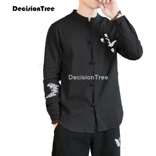 2021 tang suit traditional chinese clothing for men jackey chinese shirt style top hanfu kung fu clothing zen tea casual shirts