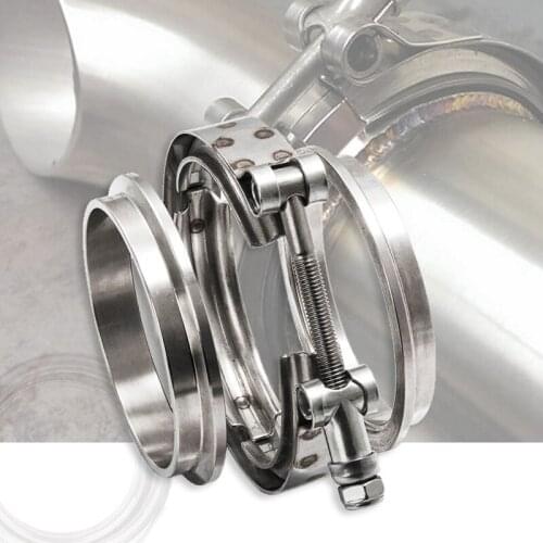 3'' Inch SS304 V-Band Clamp Stainless Steel M/F 3 v band Turbo Exhaust Downpipe