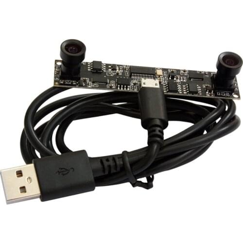 720p HD Webcam MJPEG &YUY2 mini CMOS OV9712 Camera Module People Counting Dual Lens Camera USB ELP for Android ,linux, Windows