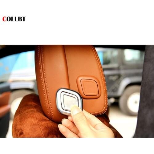 Car Styling Interior Seat Head Pillow Adjustment Button Cover Sequins Trim Sticker For Maserati Ghibli Levante Quattroporte