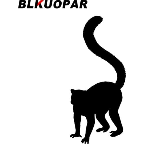 BLKUOPAR for Lemur Silhouette Black White Car Stickers Cute Waterproof Decals Sunscreen Vinyl Windows Vehicle Decor Car Goods