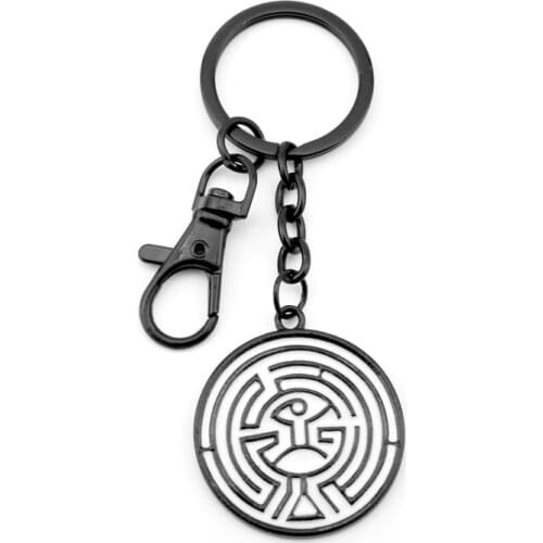 Movie West World Keychain Maze Badge Key Rings Men Simple Design Key Holder Car Accessories Gift