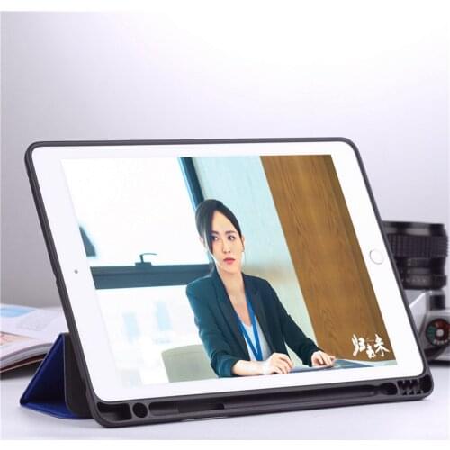 For Apple iPad 9.7 2018 2017 Case With Pencil Holder A1822 A1893 Tablet Cover For iPad Air 1 2 Funda +free screen protector+pen