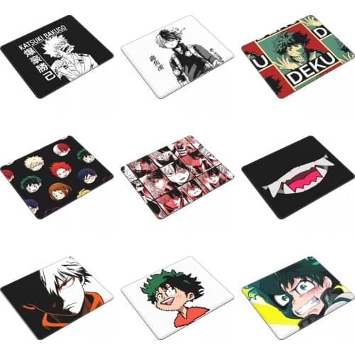 Deku Funny Mouse Pad Boku No My Hero Academia with Locking Edge Mat Pads Anime Manga Rubber PC Table Decoration Cover