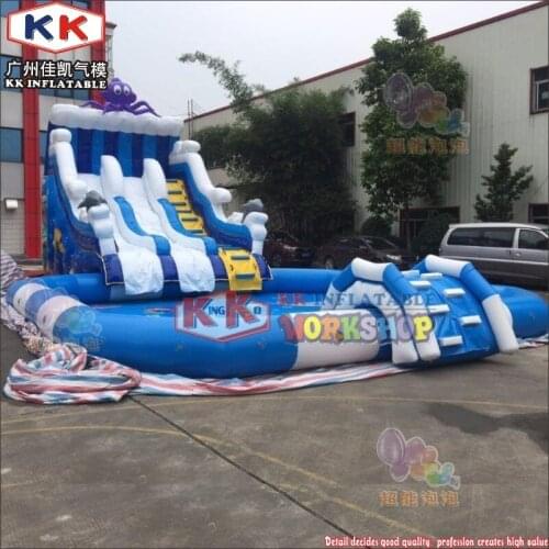 Cheap General Octopus Inflatable Water Slide Pool Water Park Project for backyard garden use