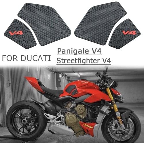 FOR Ducati Fuel Tank Grip Pads Knee Traction V4 Panigale V4S Streetfighter V4 S 2021 2020 2019 2018
