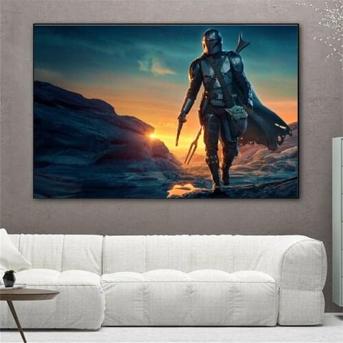 Disney Star Wars The Mandalorian HD Canvas Painting Poster and Print Wall Art Picture Cuadros for Living Room Home Decor