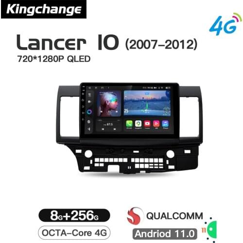Kingchange Octa-Core Android 11 Car Video Navigation Player For Mitsubishi Lancer 10 2007 - 2012 Radios Multimedia Stereo GPS