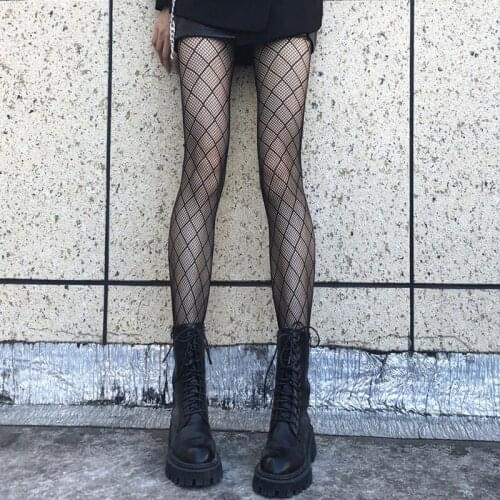 Hot Selling Mesh See-through Solid Women Thin Pantyhose Japanese JK Uniform Fishnet Transparent Tights Stockings Cosplay Costume