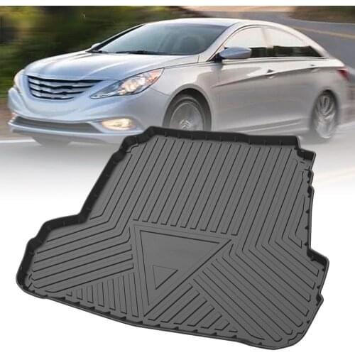 TPE Trunk Mat For Hyundai Sonata 2015 2016 2017-2019 Car Waterproof Non-Slip Custom Rubber 3D Cargo Liner Accessories