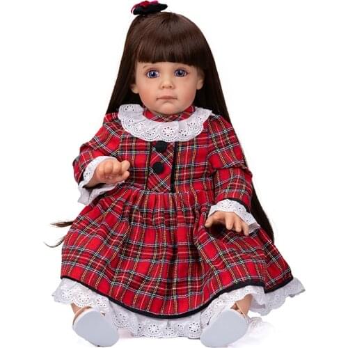 Bebe Reborn Doll 60cm Lifelike Maggie with Long Hair Reborn Girl Doll Toys for Children Realistic Reborn Baby Dolls Girls Gift