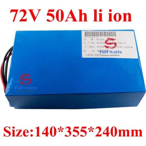 Customized 72v 50Ah lithium ion with BMS for 5000W 10KW bicycle scooter ebike Motorcycle Forklift Crane truck +10A charger