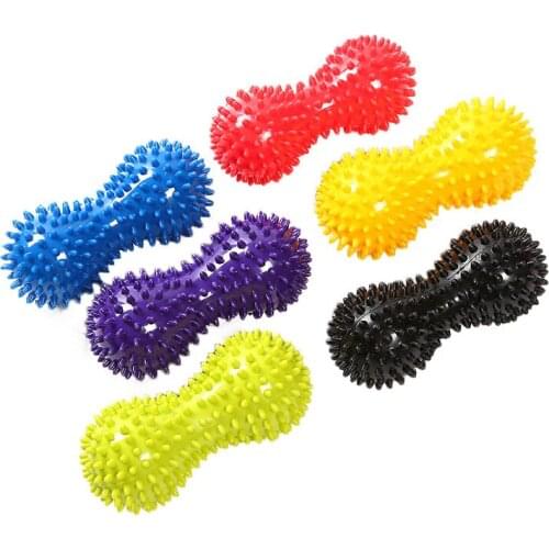 Peanut Shape Massage Yoga Sport Fitness Ball Durable PVC Stress Relief Body Hand Foot Spiky Massager Trigger Point Foot Pain