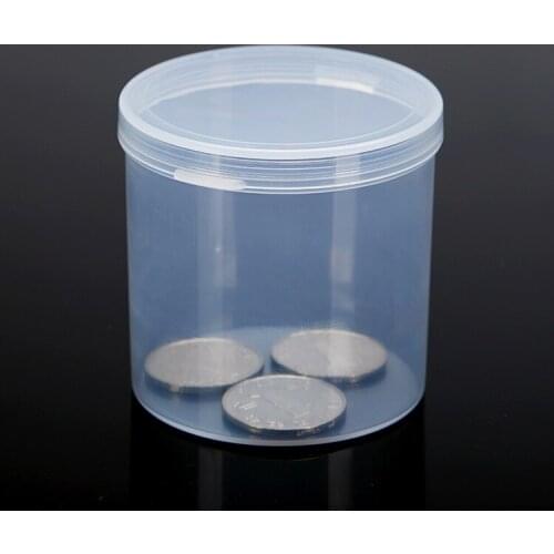 7.3x7.3cm Frosted High Clear Plastic Jewelry PP Storage Box Small Round Container Jars Make Up Organizer PP plastic Box