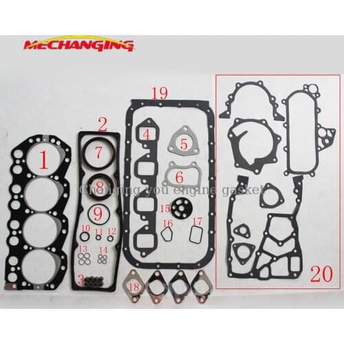 For NISSAN PICK UP D22 3.2 URVAN Bus metal Complete Engine Gasket Engine head Gasket set QD32 Engine Parts Full Set 10101-2S625