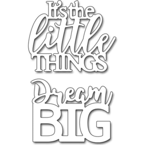 Dream Big Little Things Metal Cutting Dies For DIY Scrapbooking Embossing Paper Card Making Decorative Crafts Supplies New 2018