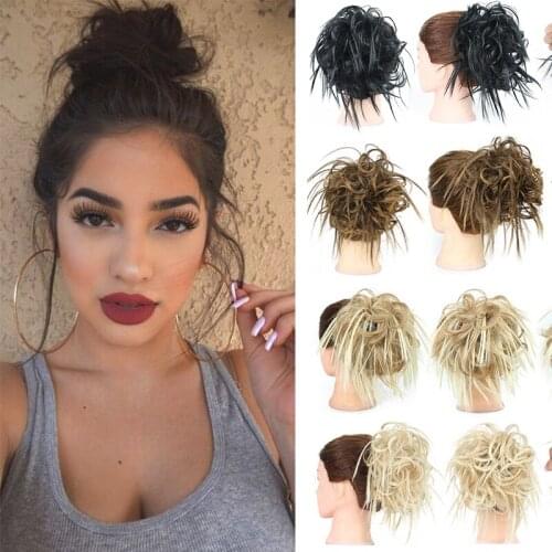 Fashion Messy Curly Scrunchie Elastic Rubber Band Chignon Wrap On Ponytail Hairpiece Girl Hair Accessories for Women